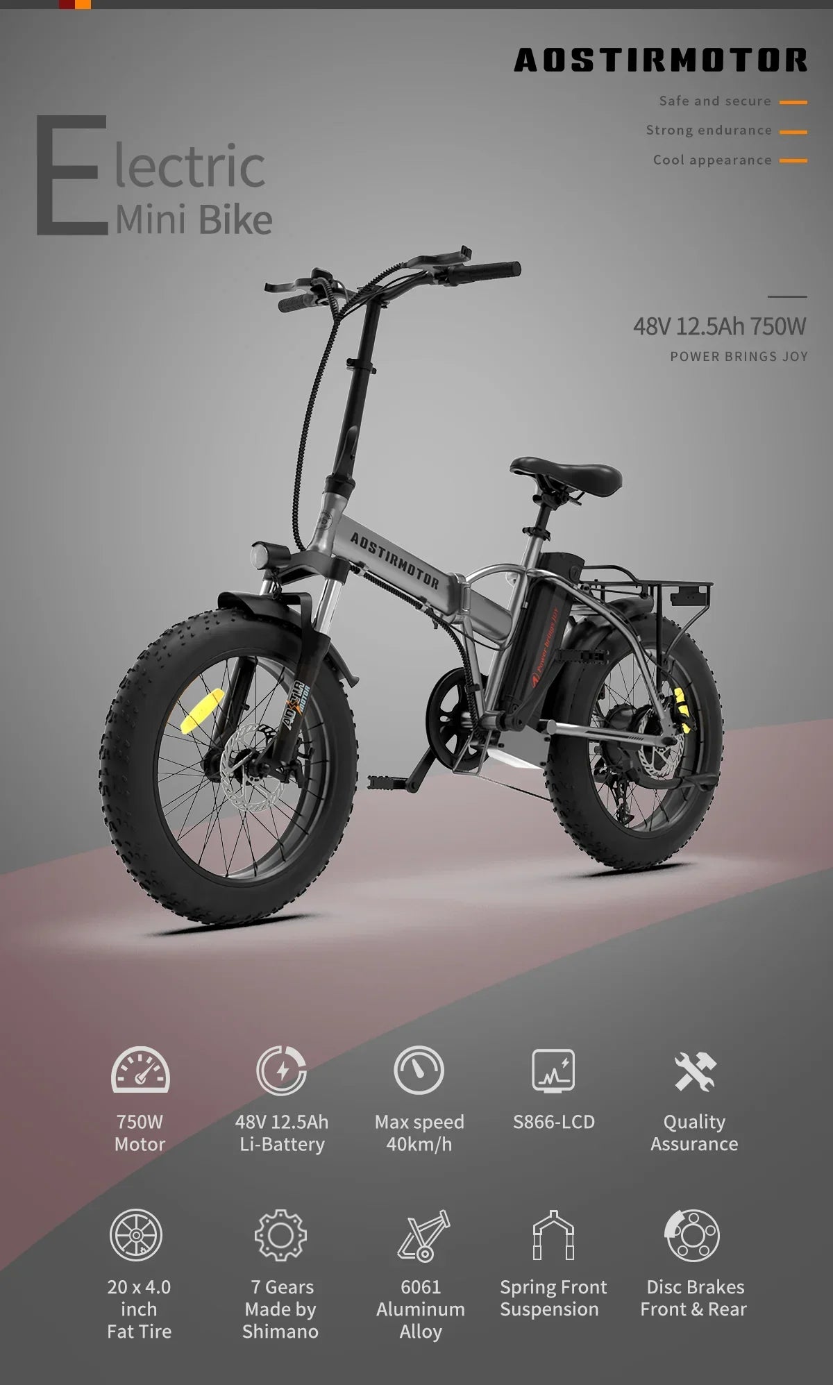 750W Folding Electric Bike A30